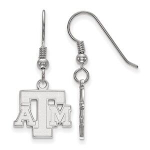 Sterling Silver Texas A&M University Small Dangle Earrings